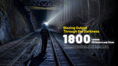 Nitecore NU53 beam reaches 175 meters for long-range visibility in dim environments.