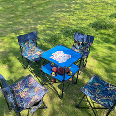 NiuXTool two-tier camping table storage demonstrates organized space for cups and snacks.