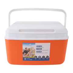 NOENNULL 8L insulated cooler orange front view, portable for picnics and quick meals