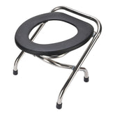 NOENNULL portable camping toilet with foldable steel design for easy transport on trips.