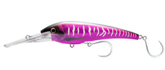 Nomad Design DTX Minnow Sinking Lure in Hot Pink Glow for deep-water trolling and enticing strikes.