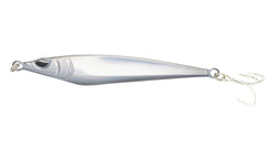Nomad Design Ridgeback 100 LC Chromeo lure ready for long-distance casting in rugged water conditions.