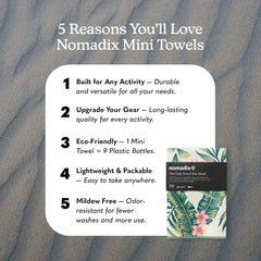 Nomadix Mini Towel Palms Pink poolside ready for quick dry