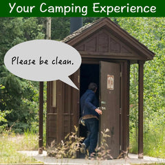 Nomadnia Extra Large Portable Toilet open, ready for use in camping or travel.