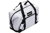 NorChill BoatBag front view white, rugged marine cooler ready for on-water use.