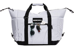 NorChill BoatBag open lid interior shows 24-can capacity for easy packing.