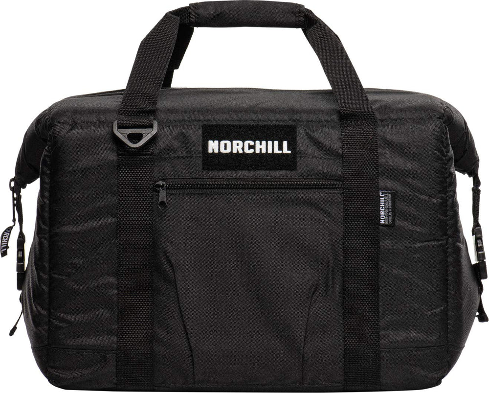NorChill Voyager 48Can front view; rugged soft cooler for on-the-go use.