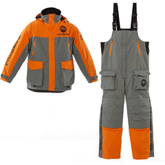 Nordic Legend ice fishing suit jacket front view shows weatherproof protection for cold days.