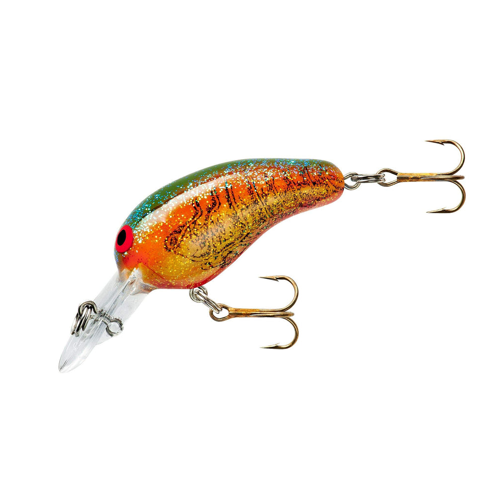 Norman Deep Tiny N Spring Craw front view, compact crankbait for deep water with tight wiggle.