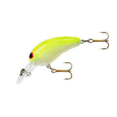 Norman Deep Tiny N White Chart crankbait front view for precise casting and visibility.
