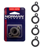 Norman Hook Keeper installed on rod prevents guide nicking during casts