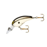 Norman Lures Deep Tiny N Silver Black front view; compact crankbait for bass.