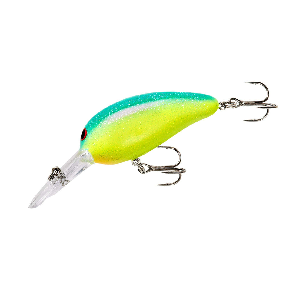 Norman Middle N mid-depth crankbait shows wide wobble for 7-9 ft depths, ideal search bait.