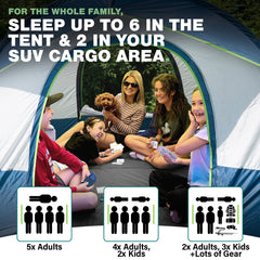 North East Harbor SUV tent interior spacious highlights 64 sq ft of living area