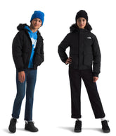 The North Face Teen McMurdo Hooded Jacket front view shows waterproof protection for winter days.