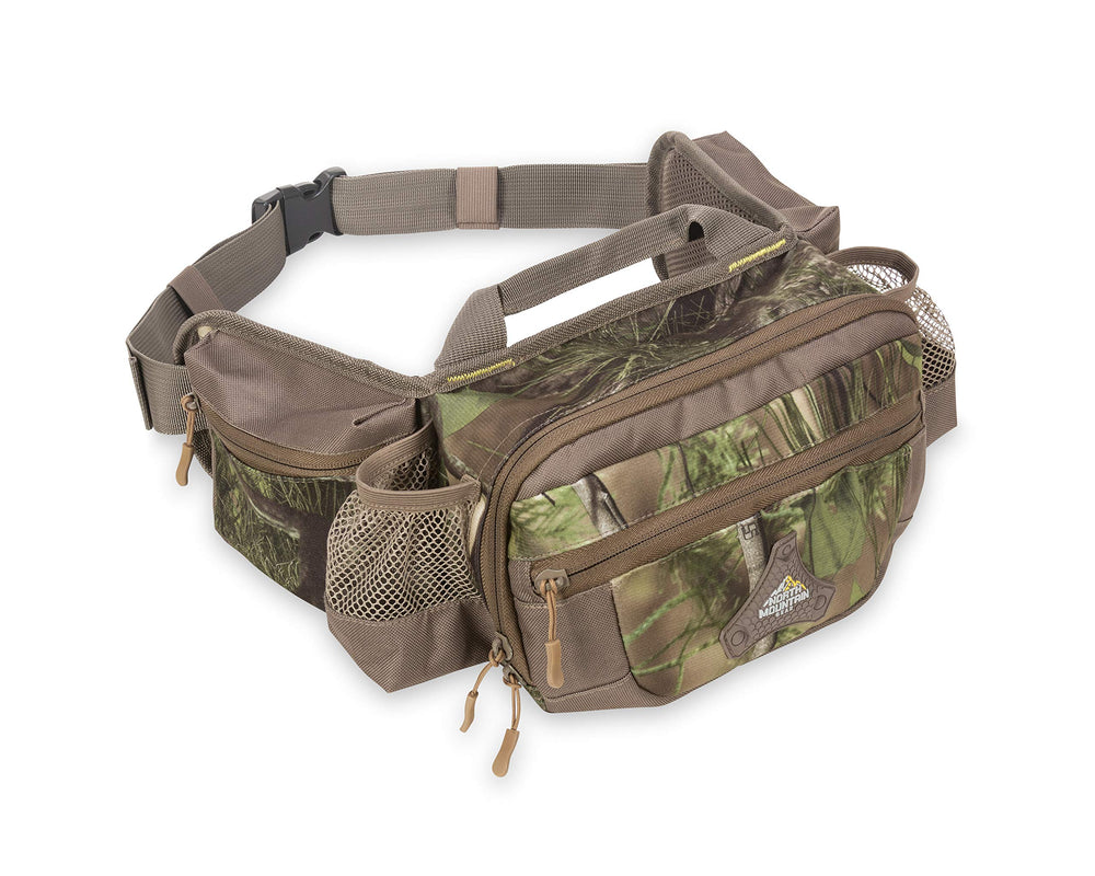 North Mountain Gear camouflage fanny pack front pocket keeps essentials in easy reach.