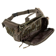 North Mountain Gear camouflage fanny pack integrated carry handle for easy transport.