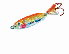 Northland MOM4-24 Macho Minnow lure with Super Glow Chub for ice fishing visibility