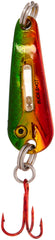 Northland Tackle Buck-Shot Flutter Spoon Golden Perch 1-16 oz demonstrates fast sinking and flutter.