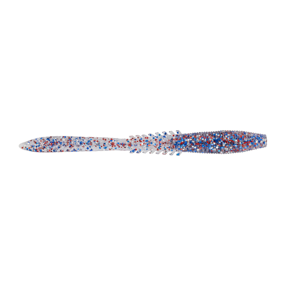Northland Tackle Eye Candy Jiggin' Leech Firecracker floats with lifelike action for walleye jigging.