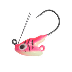 Close-up of Northland Tackle Fireball Jig Parakeet weed guard in action