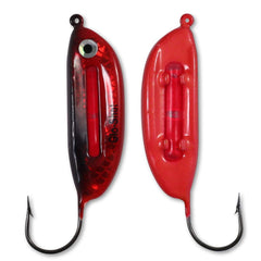Northland Tackle Glo-Shot Jig glow-stick close-up shows vivid luminescence for low-light bites.