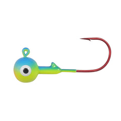 Northland Tackle Gum-Ball Jig Parrot setup, vivid finish attracts crappie, walleye, and perch