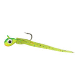 Northland Tackle Impulse rigged tungsten bloodworm jig enhances ice fishing panfish presentation.