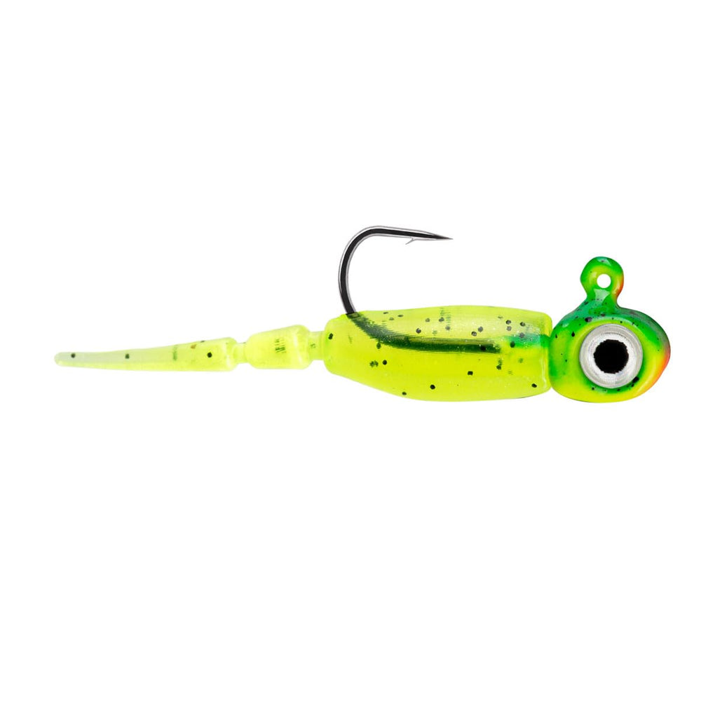 Northland Tackle Rigged Tungsten Pin Fry Ice Jig with Tiger Beetle color ready for quick bites.