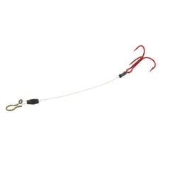 Northland Tackle STING'R Hook 2in Treble on red, enhances jigging hookups for light-biting walleyes