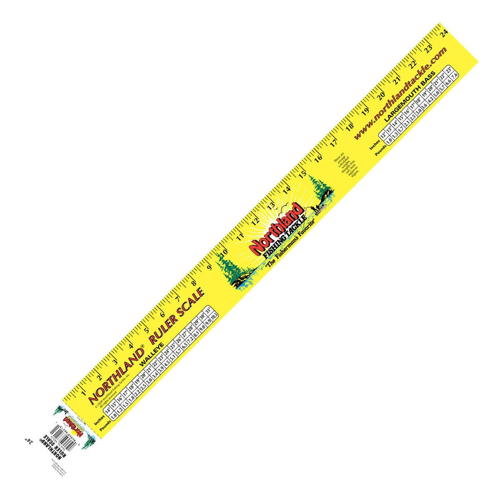 Northland Tackle 36-inch fish ruler decal mounted on a boat for quick slot-limit checks.