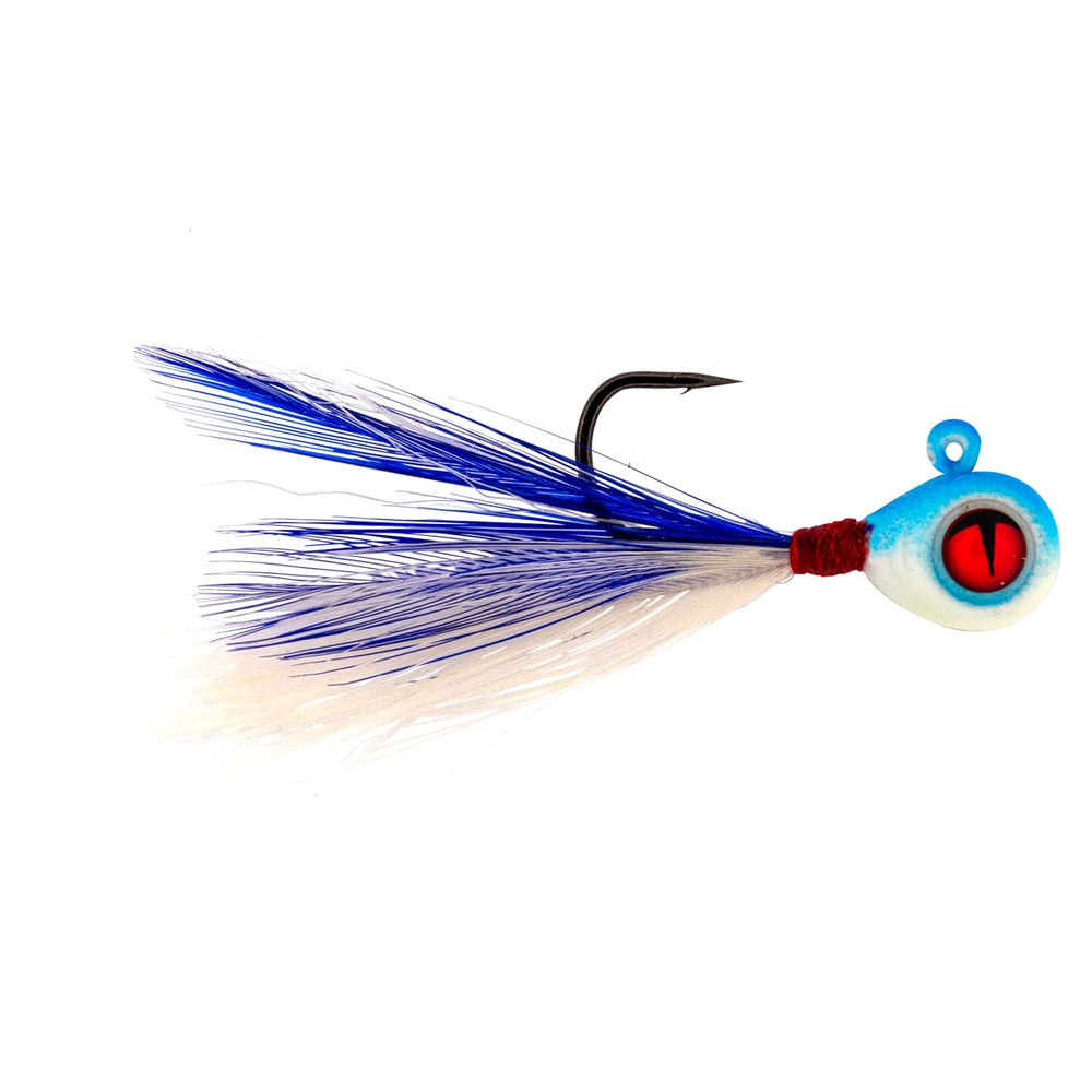 Northland Tackle Tungsten Crappie King Fly Jig with Super-Glo Moonlight, ideal for deeper panfish bites.