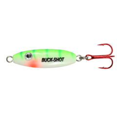 Northland Tackle UV Buck-Shot spoon glowing perch lure in low light