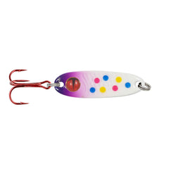 Northland Tungsten Forage Minnow spoon glows bright for bass and panfish