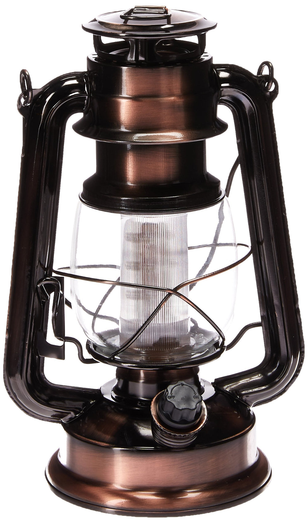 NorthPoint copper vintage lantern hanging outdoors for warm ambience.
