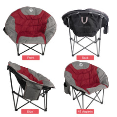 Northroad Folded Moon Chair demonstrates portability and compact storage.