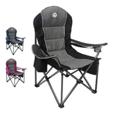 Northroad oversized camping chair seat provides roomy comfort for lounging by the campfire.