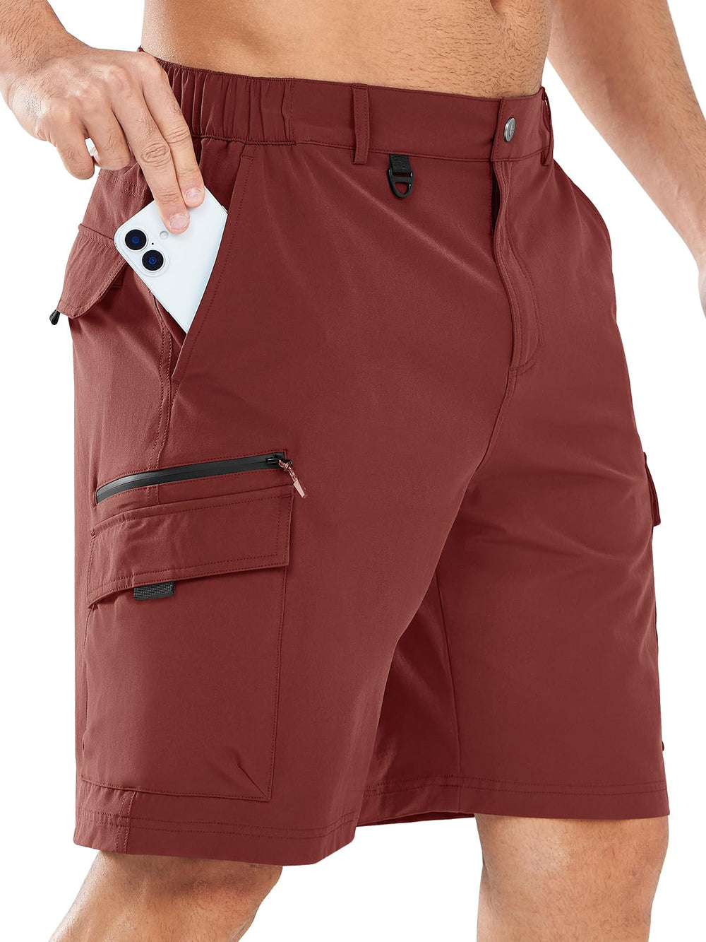 NORTHYARD Men's Cargo Hiking Shorts 7-pocket layout for secure storage.