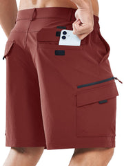 NORTHYARD Men's Cargo Hiking Shorts quick-dry fabric keeps you cool.