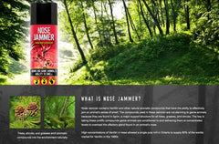 Nose Jammer hunting body wash and shampoo cleanses and reduces scent in the field.