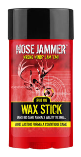 Nose Jammer Rub On Wax Stick close-up for natural scent control in hunting