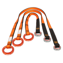 Notch friction saver with large wear-safe ring reduces ascent friction during a climb
