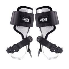 Notch Gecko Aluminum 2.0 climbers closeup spur for secure footing.