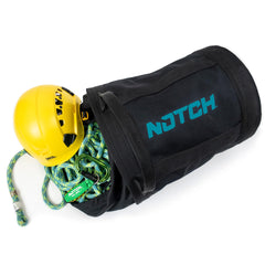 Notch Pro 250 rope bag full load holds 250 ft of half-inch rope.