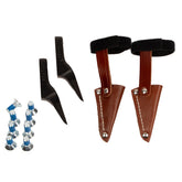 Notch replacement pole gaffs pair with screws for durable pole attachment.