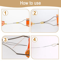 Worm threader fishing tool for bait threading
