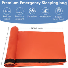 NovaMedic emergency sleeping bag waterproof Mylar layer protects against rain and wind.