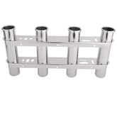 NovelBee 316 stainless steel 4-tube fishing rod holder mounted on boat