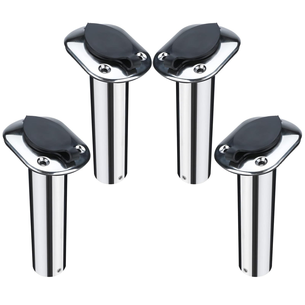 NovelBee 4pcs boat fishing rod holders flush mount with cap on boat rail