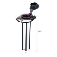 NovelBee stainless steel rod holder cap closeup highlighting protective cap